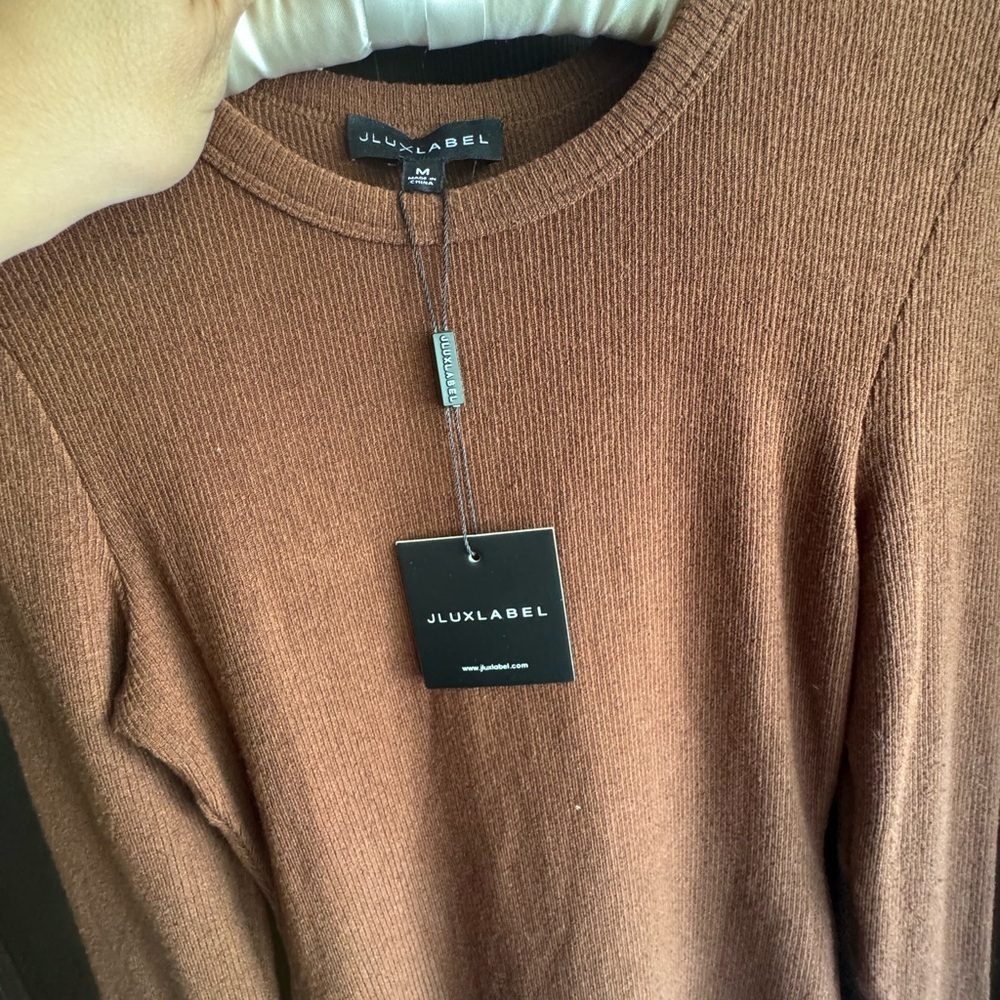 JLUXLABEL Brown Knit Top - Picture 5 of 7
